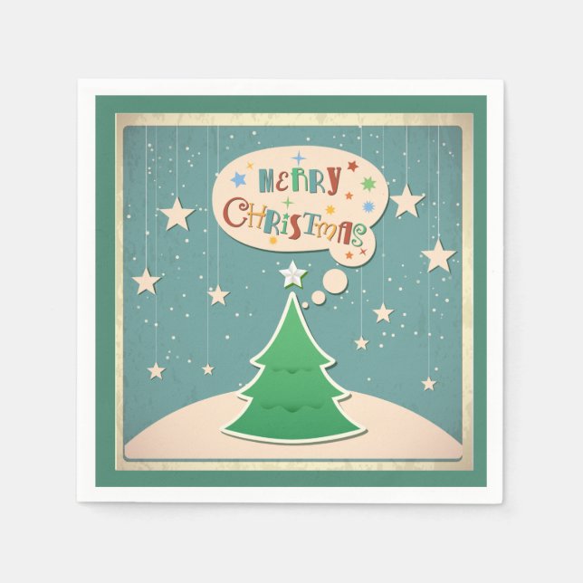 Weihnachten Napkins - Weihnachtsbaum Serviette (Vorderseite)