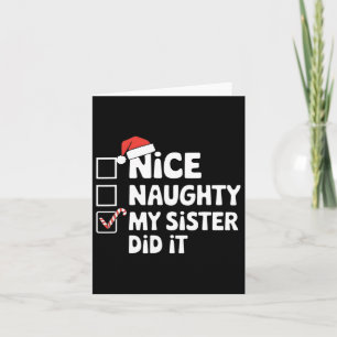 Weihnachten Naughty Schwester tat es Weihnachten F Karte
