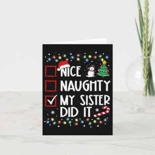 Weihnachten Naughty Schwester tat es Weihnachten F Karte