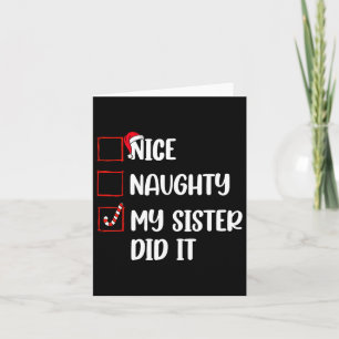 Weihnachten Naughty Schwester tat es Weihnachten F Karte