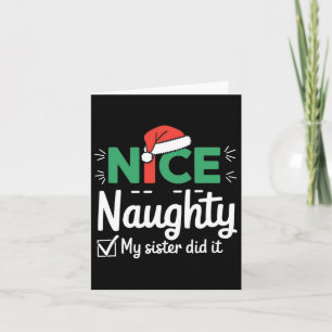 Weihnachten Naughty Schwester tat es Weihnachten F Karte