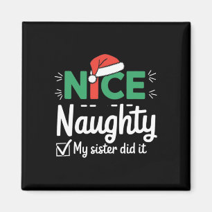Weihnachten Naughty Schwester tat es Weihnachten F Magnet