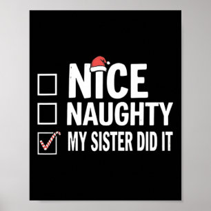 Weihnachten Naughty Schwester tat es Weihnachten F Poster
