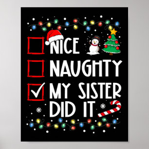 Weihnachten Naughty Schwester tat es Weihnachten F Poster