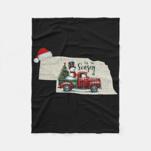 Weihnachten Nebraska Xmas Staats Karte Nebraska Ch Fleecedecke