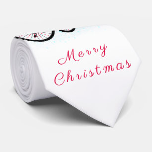 Weihnachten Neck Tie Geschenk Gnome mit Bike und G Krawatte
