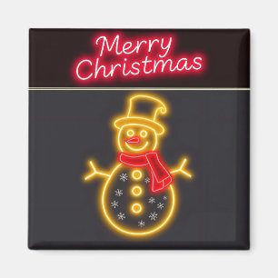 Weihnachten Neon Moderne Urlaubssammlung Magnet