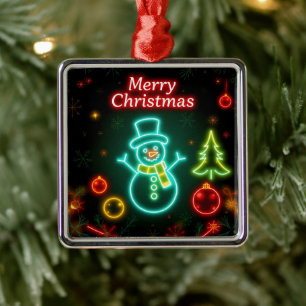 Weihnachten Neon Popular Holiday Collection Ornament Aus Metall