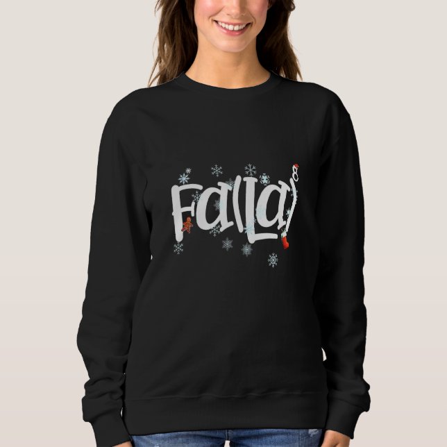 Weihnachten Nerd Niedlich Mathe Fa La Santa Fa La  Sweatshirt (Vorderseite)