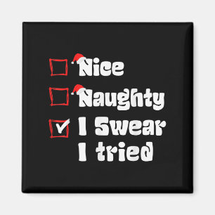 Weihnachten Nett Unartig Ich Schwöre Ich Habe Vers Magnet