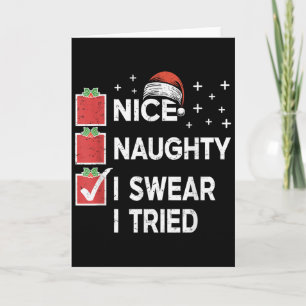 Weihnachten Nett Unartig Ich Schwöre Ich Habe Weih Karte