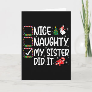 Weihnachten Nett Unartig Meine Schwester Hat Es Ge Karte