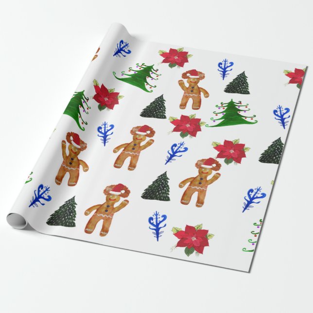Weihnachten, Neues Jahr Geschenkpapier (Ungerollt)