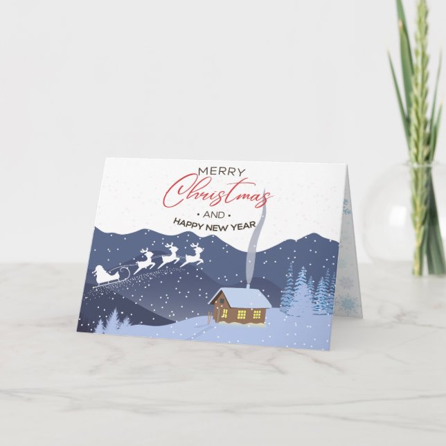 Weihnachten | Neues Jahr glücklich | Santa anpassb (Vorderseite)