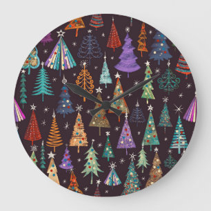 Weihnachten - Neues Jahr Große Wanduhr