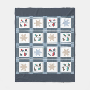 Weihnachten, neues Jahr, Hirsche Fleecedecke