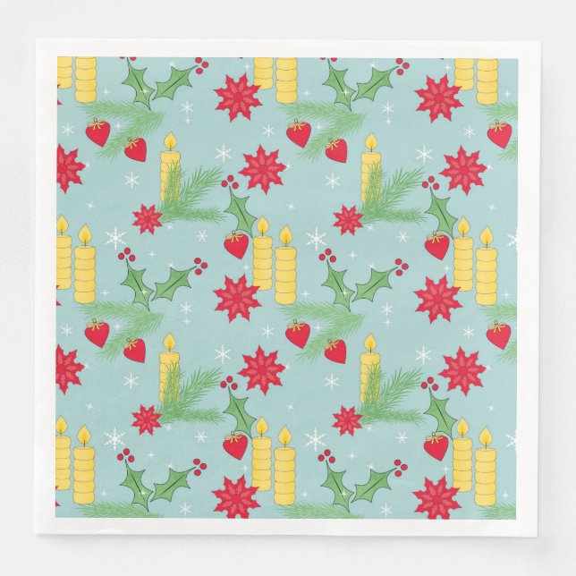 Weihnachten, Neues Jahr Muster. Serviette (Vorderseite)