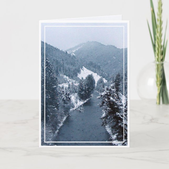 Weihnachten, Neues Jahr, Urlaub - Leere Feiertagskarte (Vorderseite)