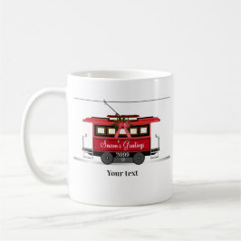 Weihnachten Neujahr Red Tram Trolley Streetcar Kaffeetasse