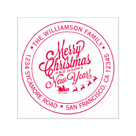 Weihnachten Neujahr Rücksendeadresse Permastempel