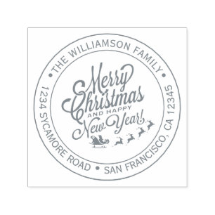 Weihnachten Neujahr Rücksendeadresse Se Permastempel