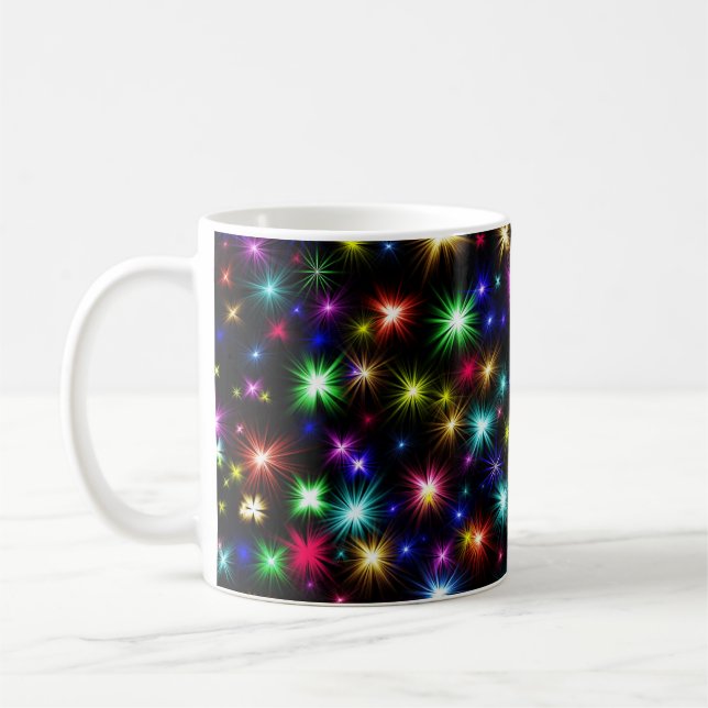 Weihnachten, Neujahrstag farbenfrohe Lichter-27317 Kaffeetasse (Links)