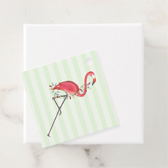 Weihnachten Niedlich Flamingo String Lights Geschenkanhänger (Beispiel)