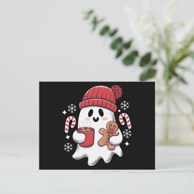 Weihnachten Niedlich Ghost Icaffee Retro Xmas Kaff (Stehend Vorderseite)