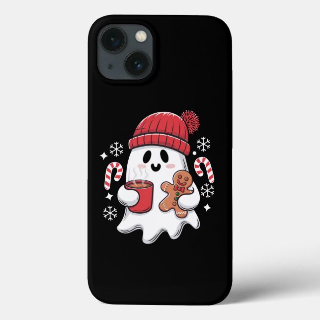 Weihnachten Niedlich Ghost Icaffee Retro Xmas Kaff Case-Mate iPhone Hülle (Rückseite)
