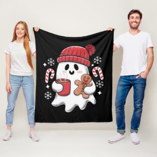 Weihnachten Niedlich Ghost Icaffee Retro Xmas Kaff Fleecedecke