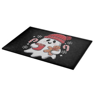 Weihnachten Niedlich Ghost Icaffee Retro Xmas Kaff Schneidebrett