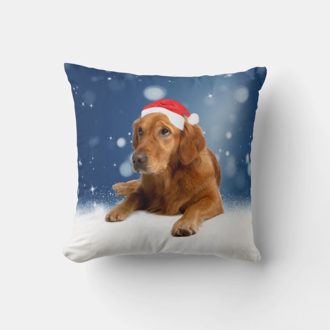 Weihnachten Niedlich Golden Retriever Hund Weihnac Kissen (Vorderseite)