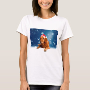 Weihnachten Niedlich Golden Retriever Hund Weihnac T-Shirt