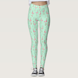    Weihnachten Niedlich Pink Flamingo Muster Leggi Leggings