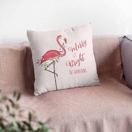 Weihnachten Niedlich Pink Flamingo Personalisiert Kissen