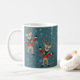 Weihnachten Niedlich Rudolph the Red nosed Rentier Kaffeetasse