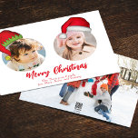 Weihnachten Niedlich Santa Elf Funny Whimsical 3 F<br><div class="desc">Jolly Santa Claus und whimsical und niedlich Jolly Elf aus dem Nordpol. Dieses Whimsical und Fun Multi Foto Weihnachtskartentablett hat ein 3 Foto Layout. Mit diesem lustigen und niedlichen Design mit niedlichen Hüten ist es einfach, Fotos zu diesem Layout hinzuzufügen. Wünschen Sie und Ihren ein frohes Weihnachtsfest mit dieser skurrilen...</div>