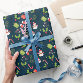 Weihnachten Niedlich Snowman Holiday Pattern Geschenkpapier
