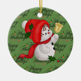 Weihnachten Niedlich Snowman Keramik Ornament