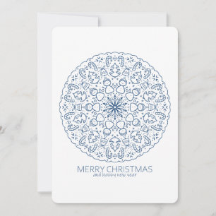 Weihnachten Niedlich Snowmen Hand Drawn Mandala