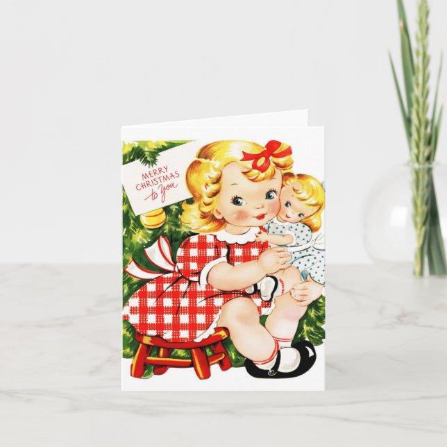 Weihnachten Niedliche Girls (Vorderseite)