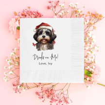 Weihnachten Niedliche Shih Tzu Dog Drinks auf mir