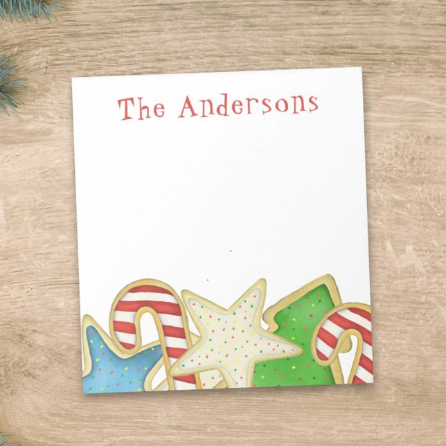 Weihnachten Niedliche Whimsical Holiday Cookies Sp Notizblock (Von Creator hochgeladen)