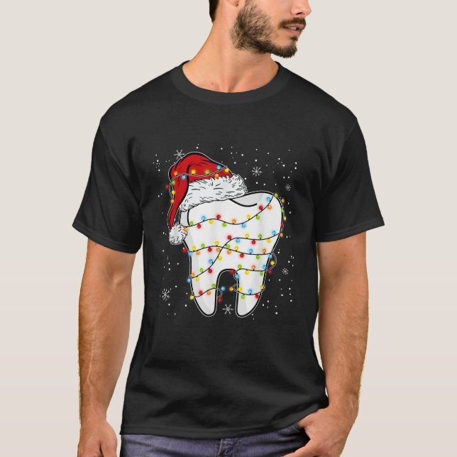 Weihnachten Niedliche zahnärztliche Weihnachtsmann T-Shirt (Vorderseite)