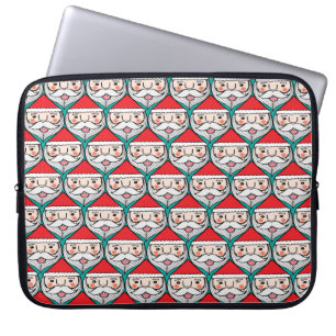 Weihnachten niedlichen santa Claus lächeln Gesich Laptopschutzhülle