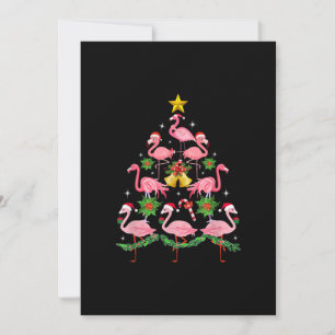 Weihnachten - Niedlicher Flamingo Weihnachtsbaum Dankeskarte