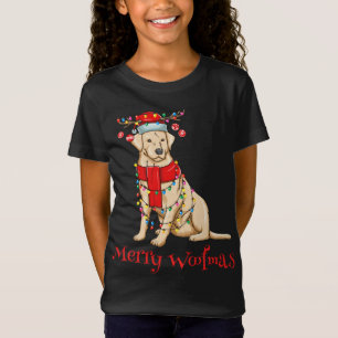 Weihnachten Niedlicher Gelbe Labrador Hund Urlaub  T-Shirt