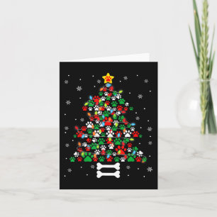 Weihnachten Niedlicher Hund Paws Weihnachten Baum  Karte