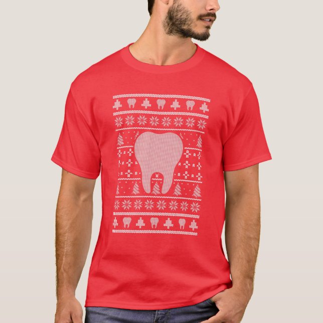 Weihnachten Niedlicher Tooh Zahnarzt Lifestyle Zah T-Shirt (Vorderseite)