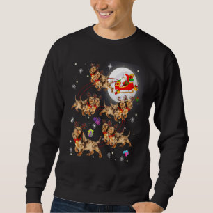 Weihnachten Niedlicher Weihnachtsmann Dackel Xmas  Sweatshirt